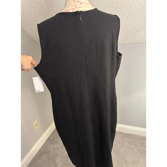 NWT Nordstrom Rack Essential Sleeveless Black Knee Length Sheath Dress Sz 2X - Picture 4 of 6